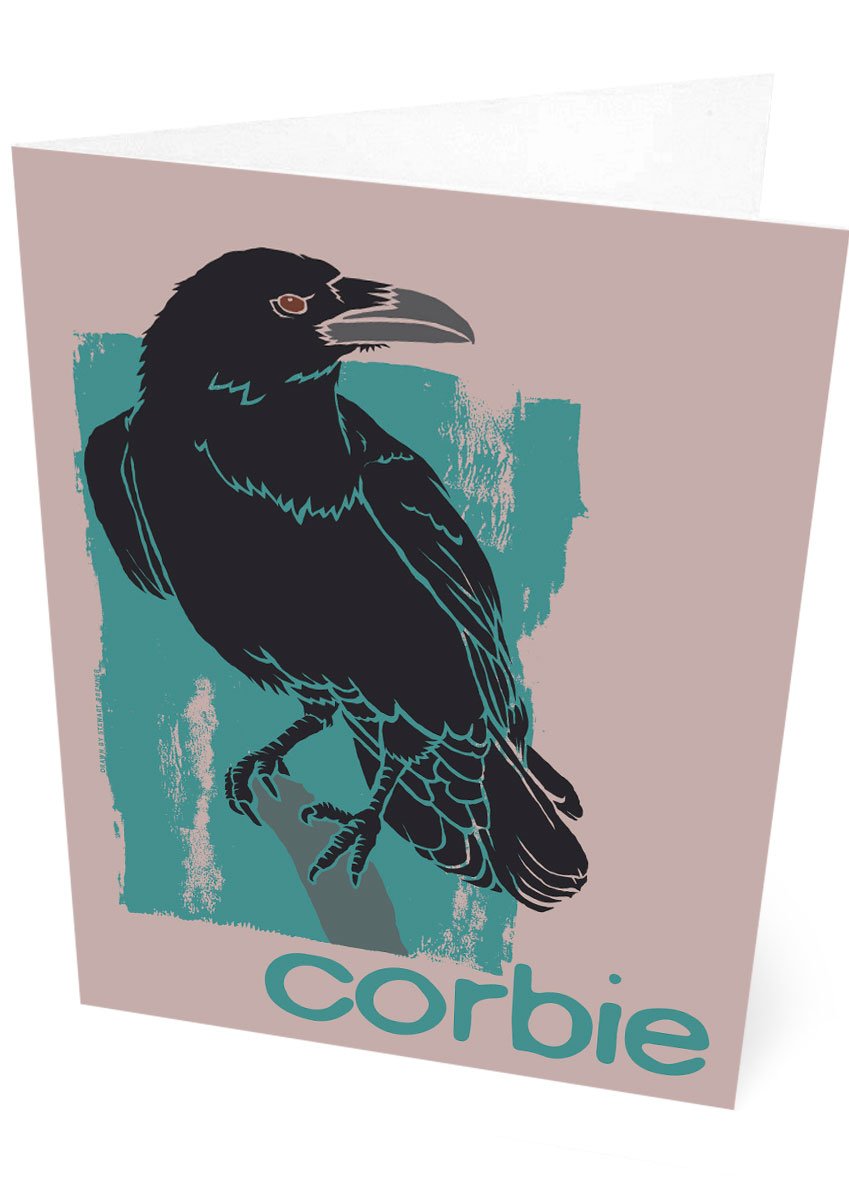 Corbie – card – Indy Prints by Stewart Bremner