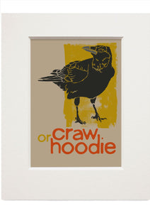 Craw – small mounted print - Indy Prints by Stewart Bremner