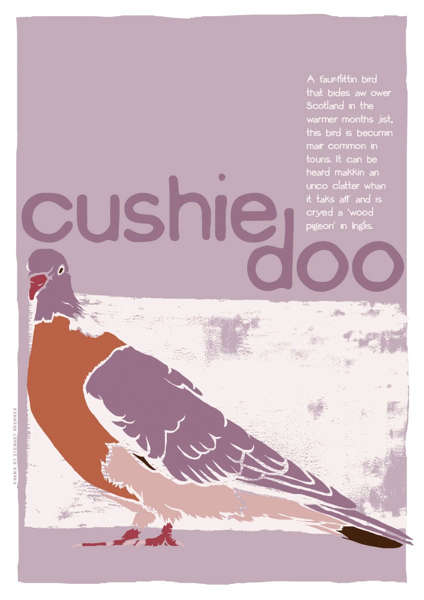 Cushie doo – poster – Indy Prints by Stewart Bremner
