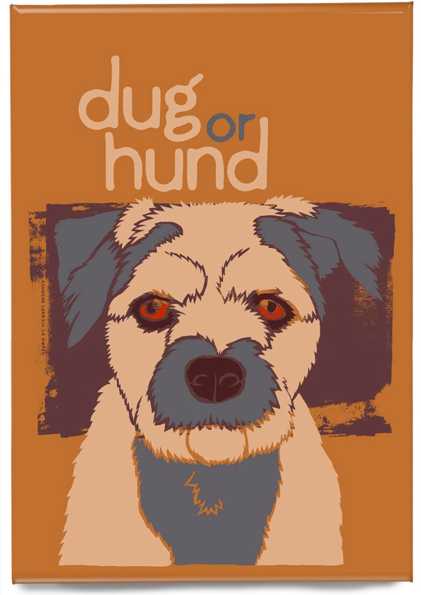 Dug or hund – magnet – Indy Prints by Stewart Bremner