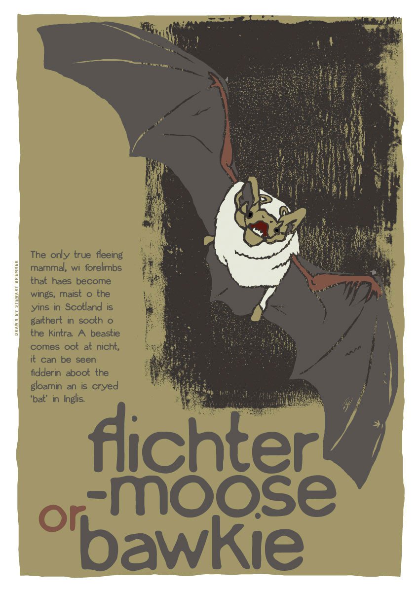Flichtermoose or bawkie – poster – Indy Prints by Stewart Bremner