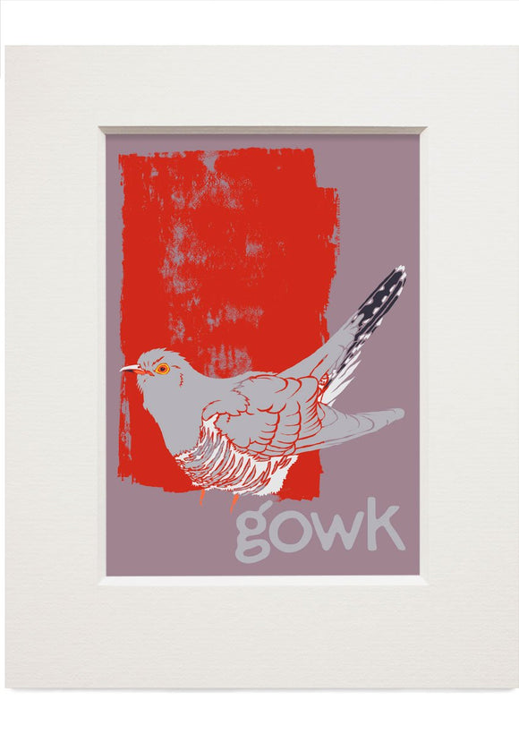 Gowk – small mounted print - Indy Prints by Stewart Bremner