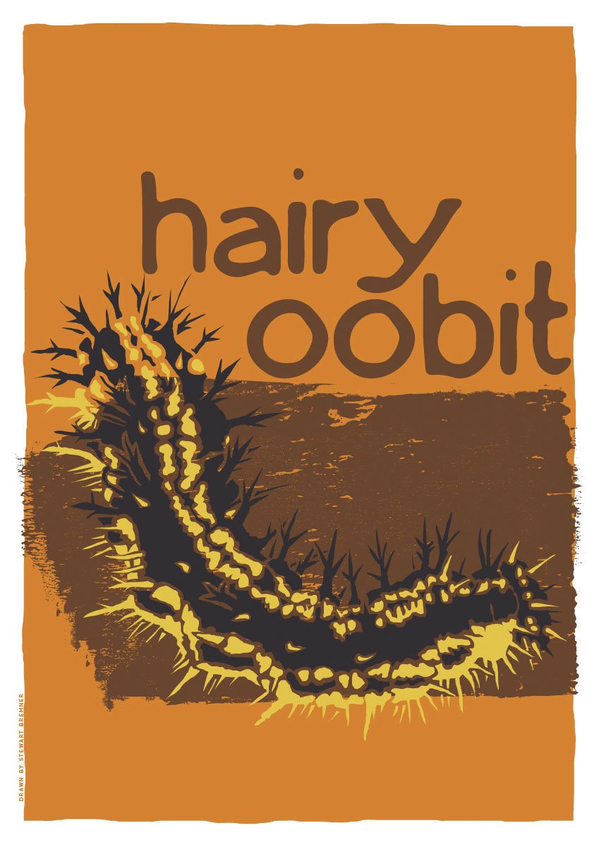 Hairy oobit – poster – Indy Prints by Stewart Bremner