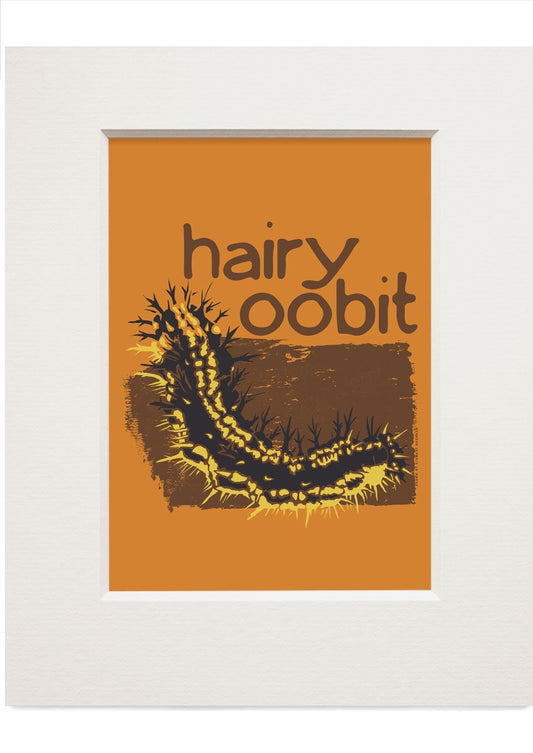 Hairy oobit – small mounted print - Indy Prints by Stewart Bremner