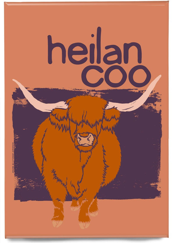 Heilan coo – magnet – Indy Prints by Stewart Bremner