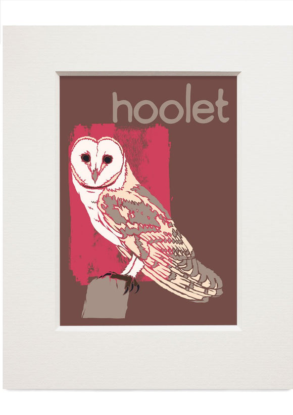 Hoolet – small mounted print - Indy Prints by Stewart Bremner
