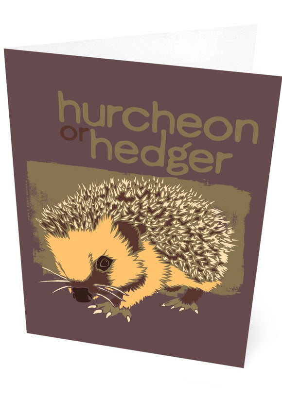 Hurcheon or hedger – card – Indy Prints by Stewart Bremner
