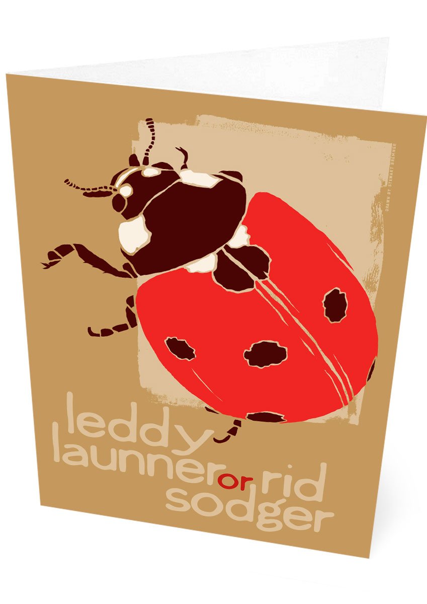 Leddy launner or rid sodger – card – Indy Prints by Stewart Bremner