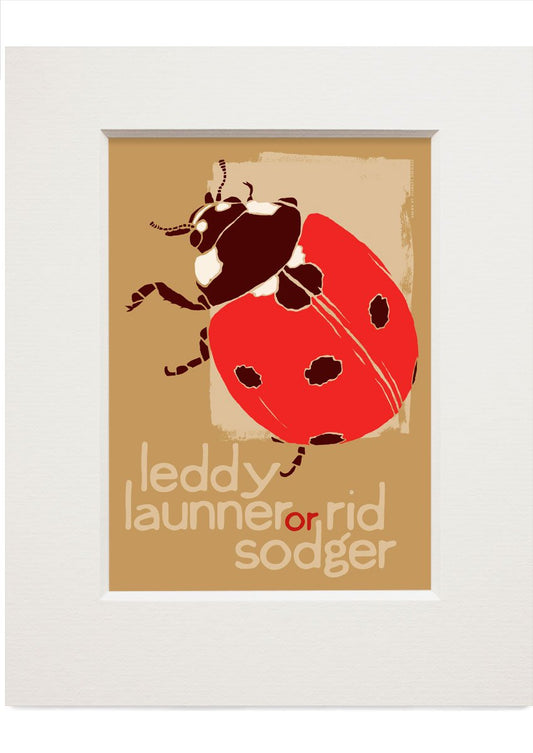 Leddy launner or rid sodger – small mounted print - Indy Prints by Stewart Bremner