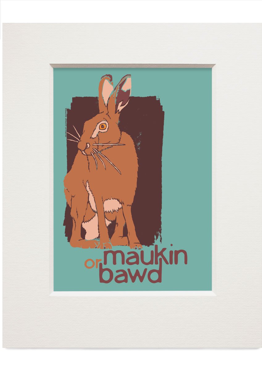 Maukin or bawd – small mounted print - Indy Prints by Stewart Bremner