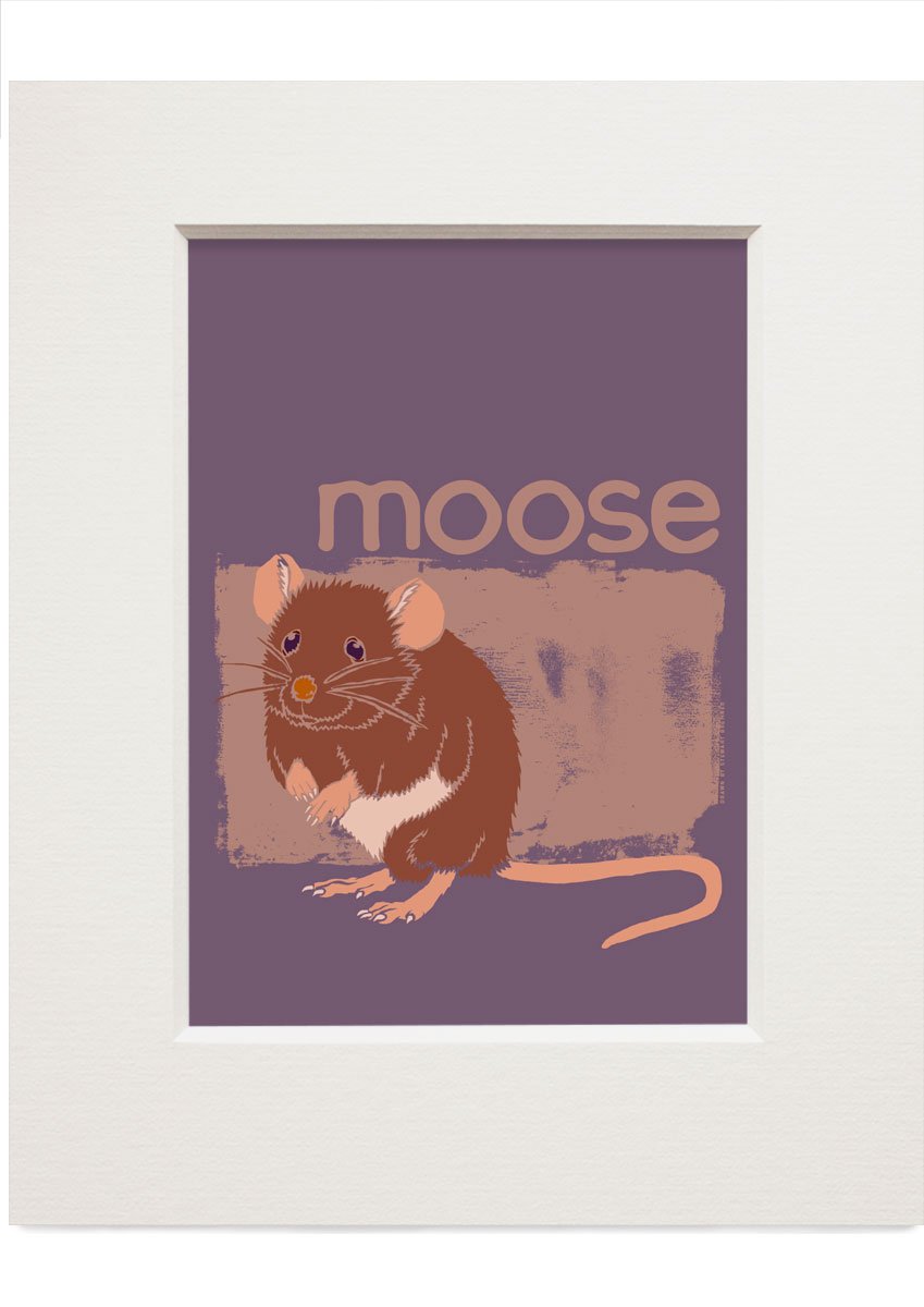Moose – small mounted print - Indy Prints by Stewart Bremner