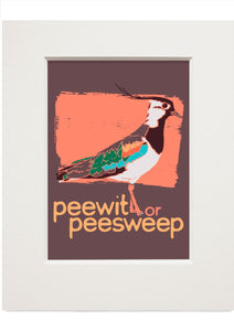 Peewit or peesweep – small mounted print - Indy Prints by Stewart Bremner