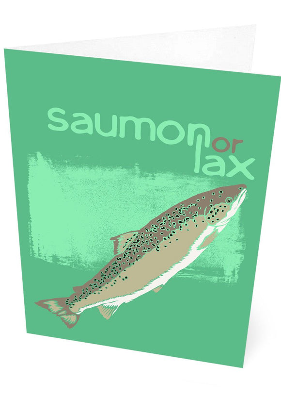Saumon or lax – card – Indy Prints by Stewart Bremner