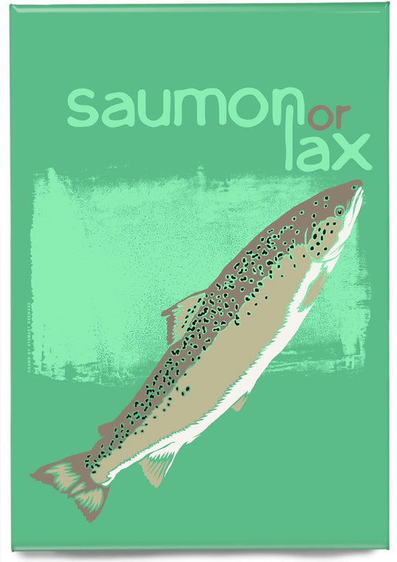 Saumon or lax – magnet – Indy Prints by Stewart Bremner