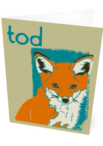 Tod – card – Indy Prints by Stewart Bremner