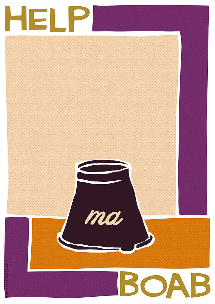 Help ma Boab – poster - purple - Indy Prints by Stewart Bremner
