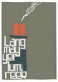 Lang may yer lum reek – giclée print - grey - Indy Prints by Stewart Bremner