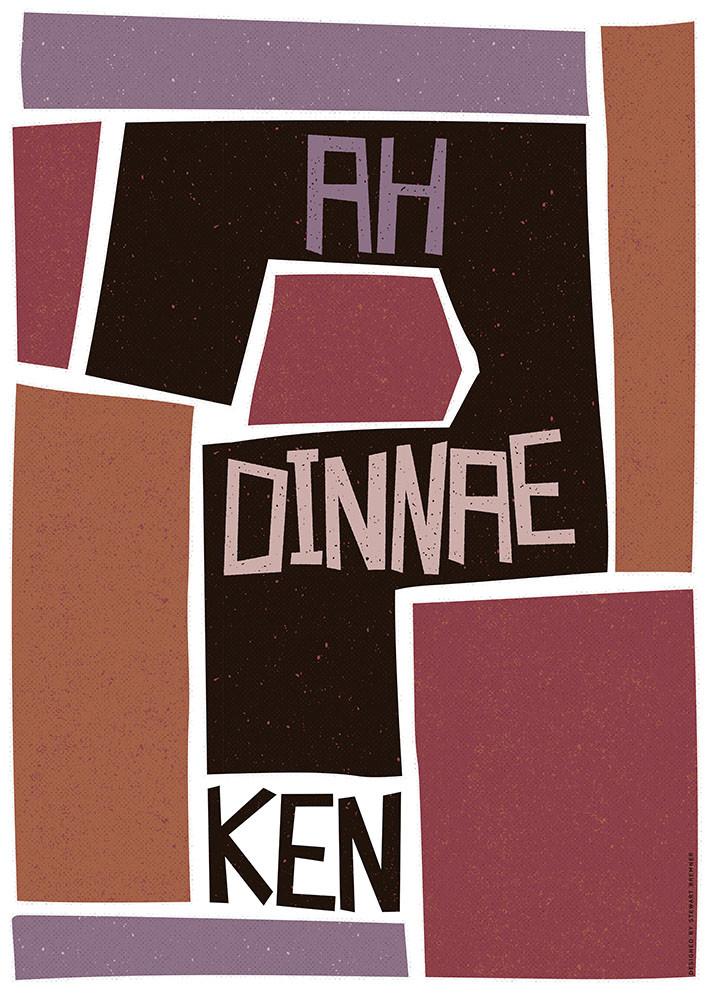 Ah dinnae ken – giclée print - violet - Indy Prints by Stewart Bremner