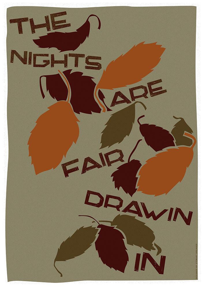 The nights are fair drawin in – giclée print - brown - Indy Prints by Stewart Bremner