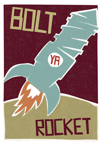 Bolt ya rocket - Indy Prints by Stewart Bremner