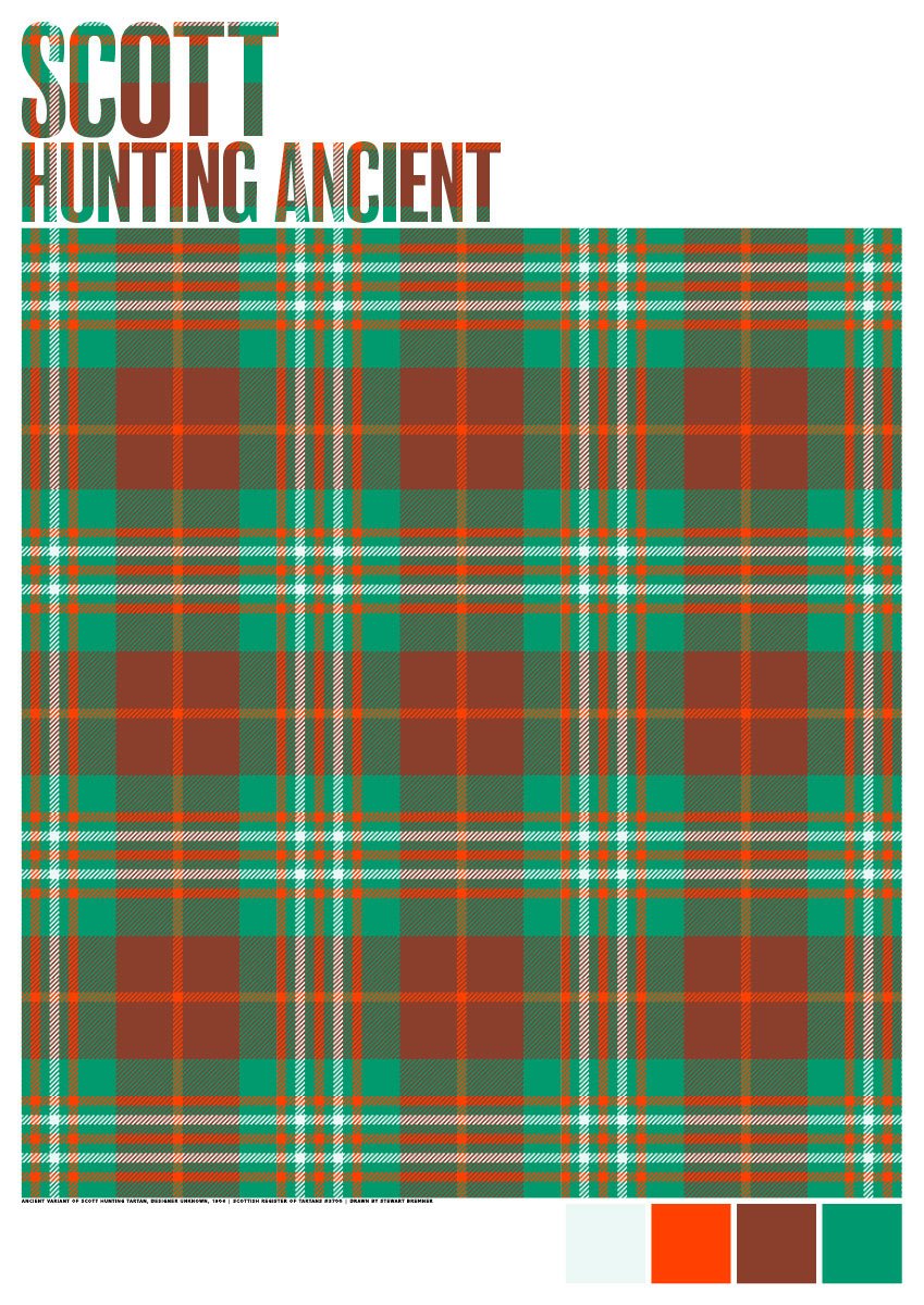 Scott Hunting Ancient tartan – giclée print
