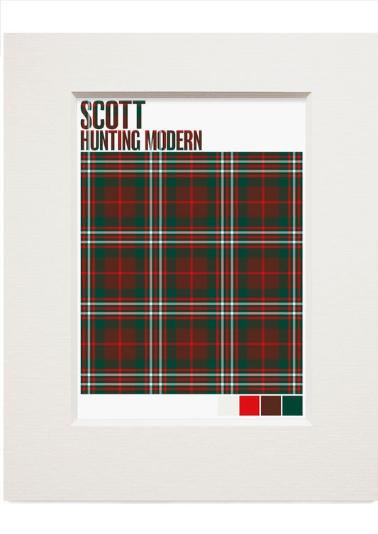 Scott Hunting Modern tartan – small mounted print