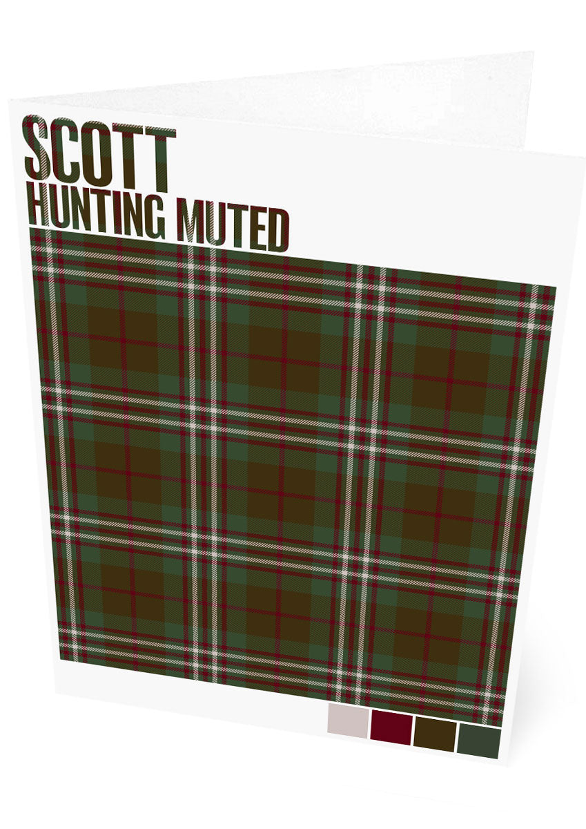 Scott Hunting Muted tartan – set of two cards