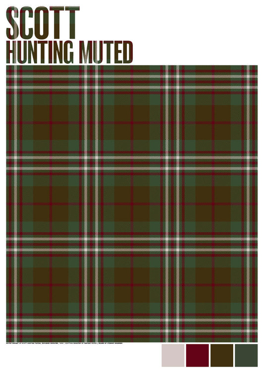 Scott Hunting Muted tartan – giclée print