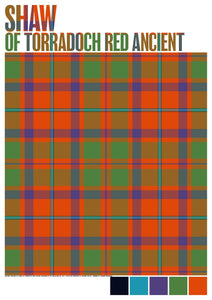 Shaw of Torradoch Red Ancient tartan – giclée print