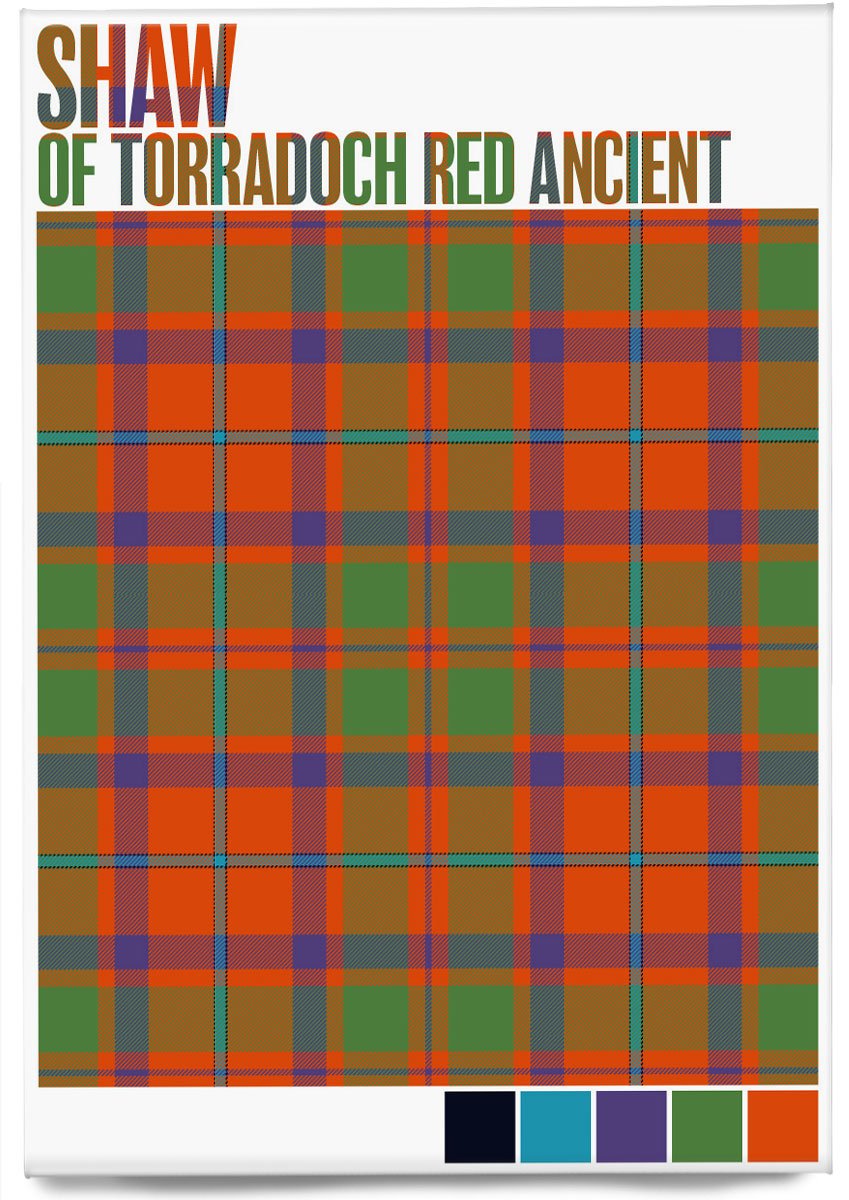 Shaw of Torradoch Red Ancient tartan – magnet