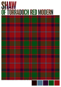 Shaw of Torradoch Red Modern tartan – giclée print