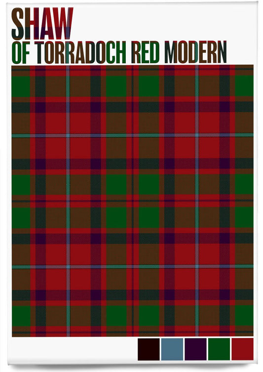 Shaw of Torradoch Red Modern tartan – magnet