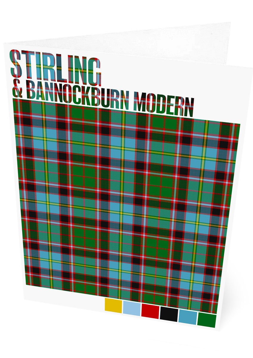 Stirling and Bannockburn Modern tartan – set of two cards