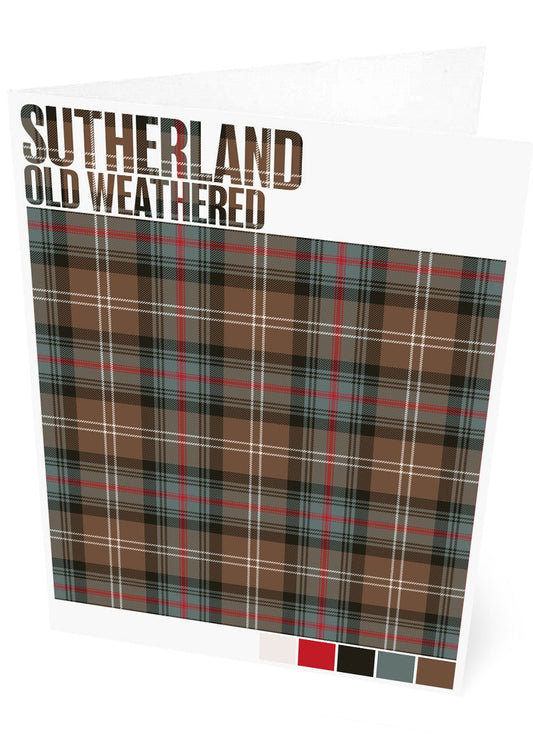 Sutherland Old Weathered tartan – set of two cards