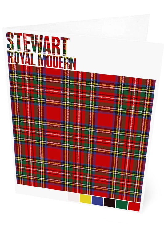 Stewart Royal Modern tartan – set of two cards