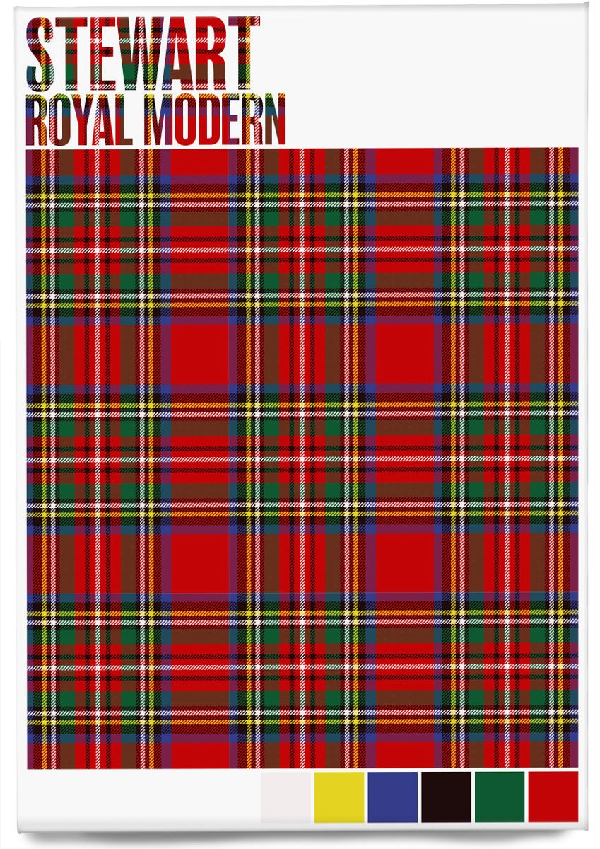 Stewart Royal Modern tartan – magnet
