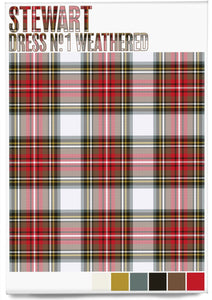 Stewart Dress #1 Weathered tartan – magnet