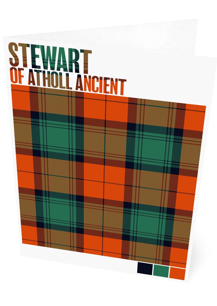 Stewart of Atholl Ancient tartan – set of two cards