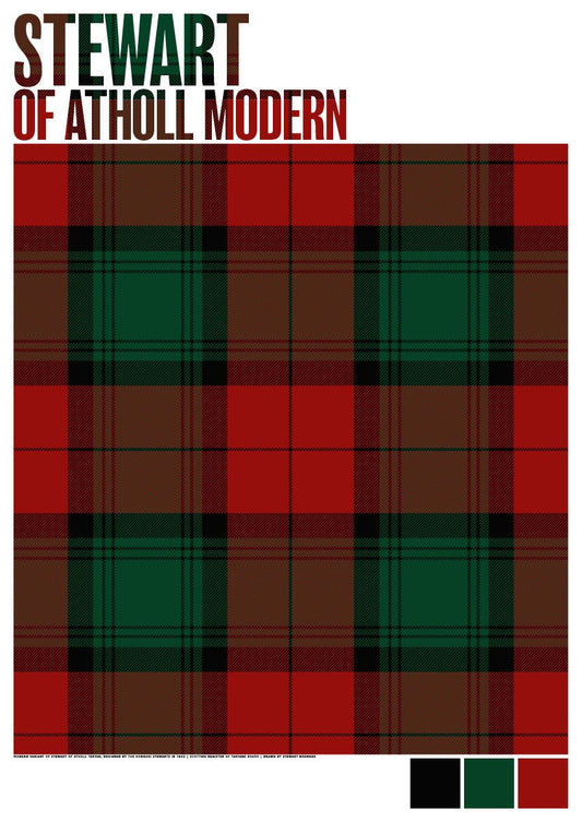 Stewart of Atholl Modern tartan – giclée print