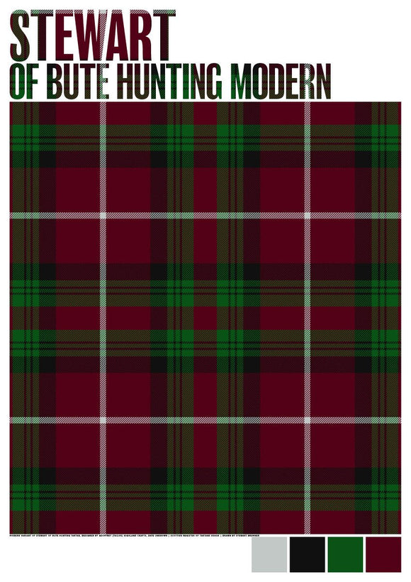 Stewart of Bute Hunting Modern tartan – giclée print