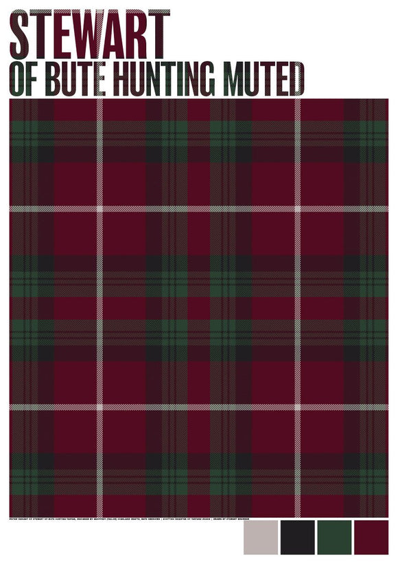 Stewart of Bute Hunting Muted tartan – poster