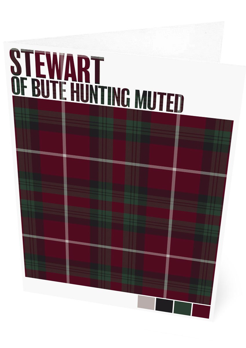 Stewart of Bute Hunting Muted tartan – set of two cards