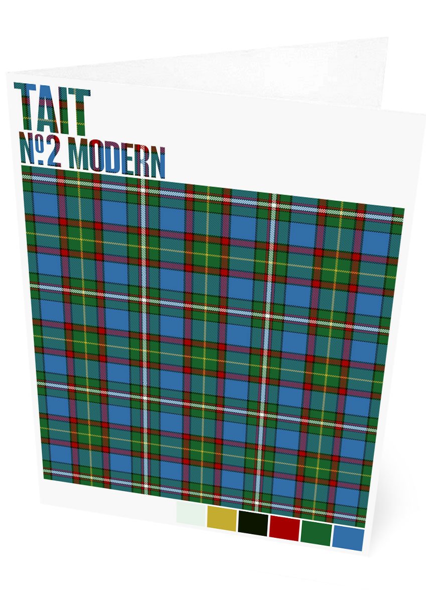 Tait #2 Modern tartan – set of two cards