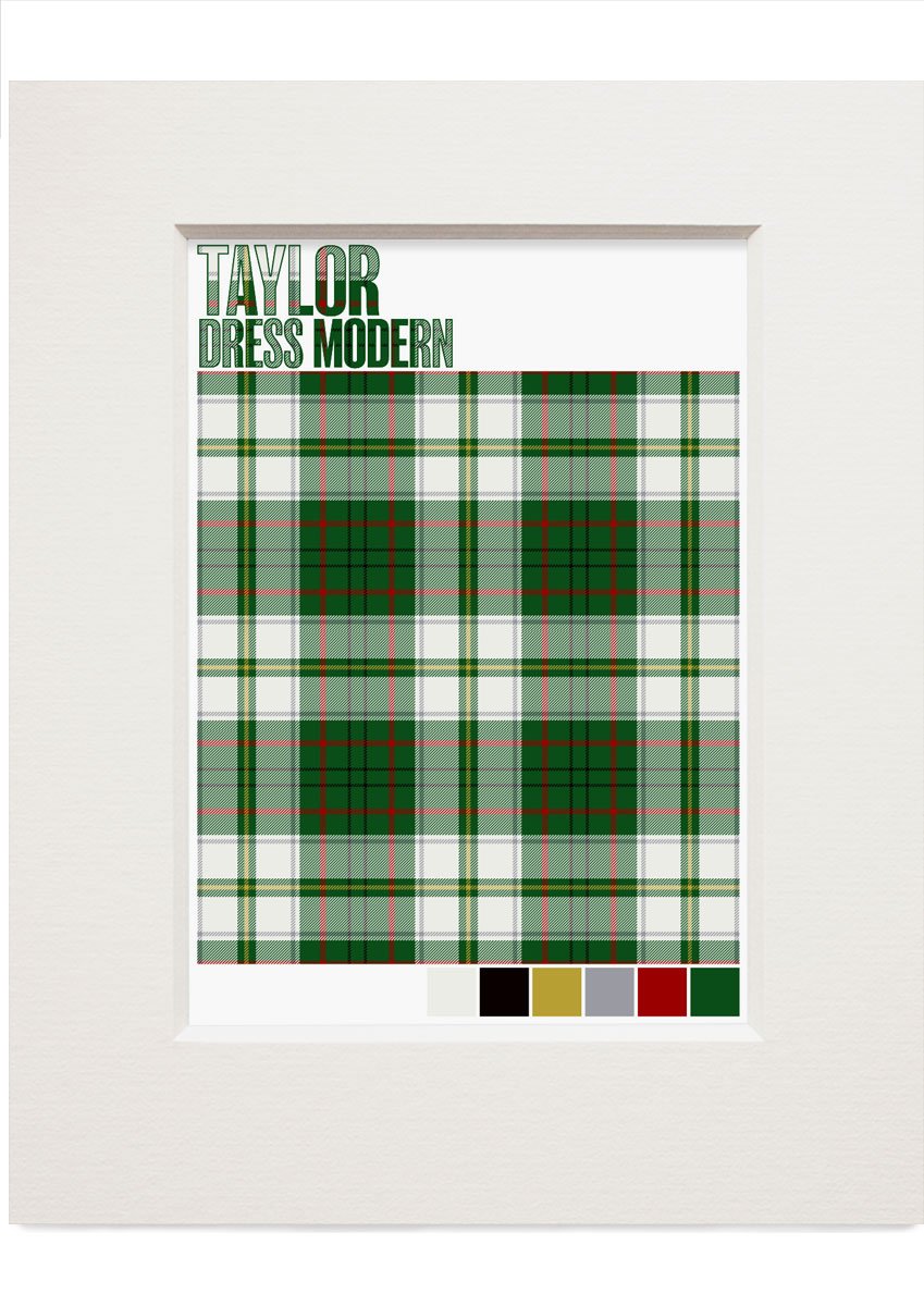 Taylor Dress Modern tartan – small mounted print