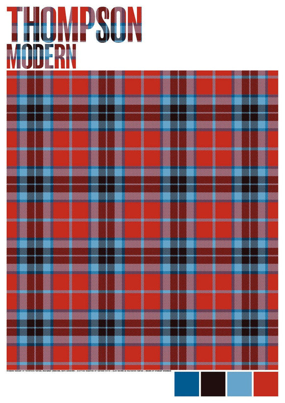 Thompson Modern tartan – poster