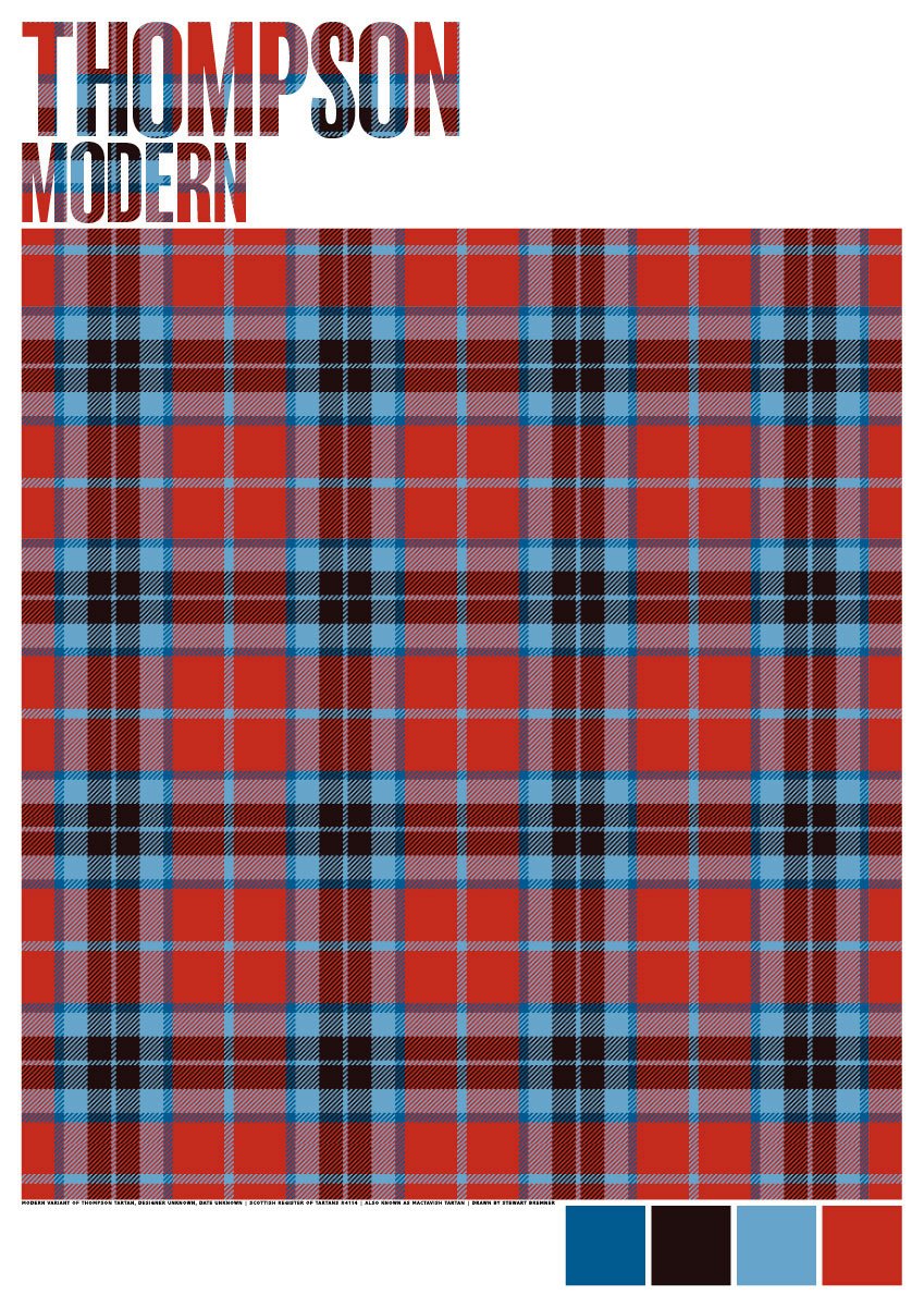 Thompson Modern tartan – giclée print