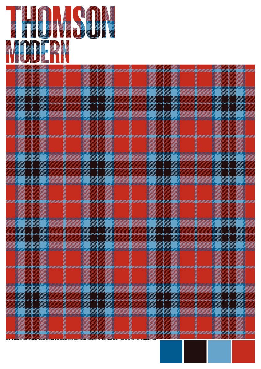 Thomson Modern tartan – poster