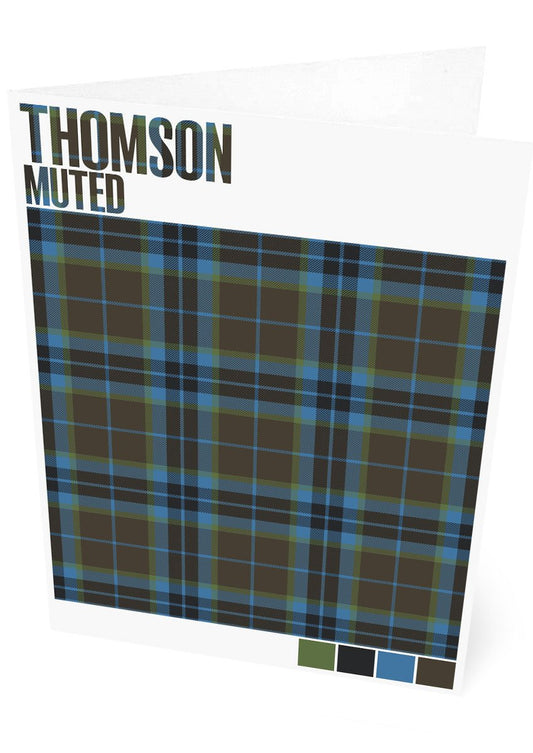 Thomson Muted tartan – set of two cards