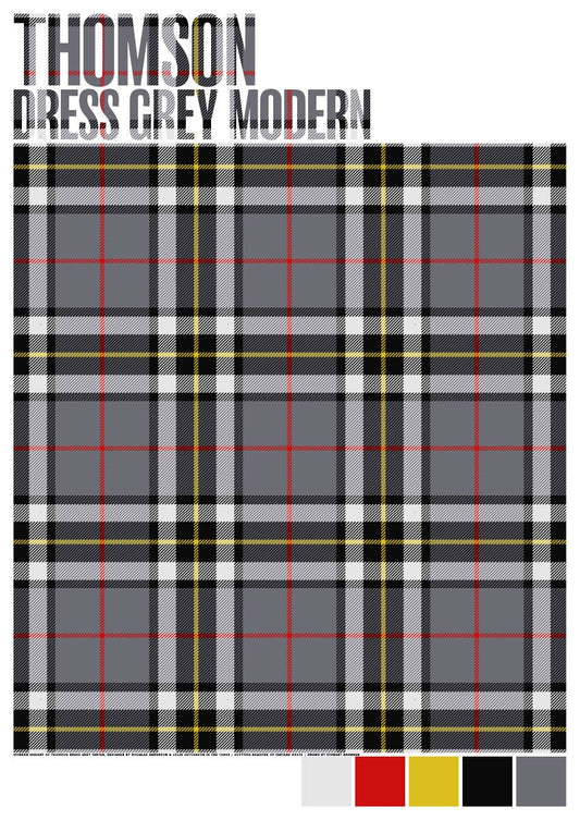 Thomson Dress Grey Modern tartan – giclée print