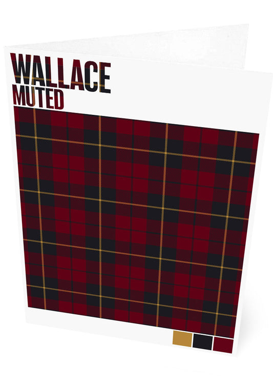Wallace Muted tartan – set of two cards